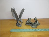 Pewter Figurine & Eagle