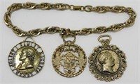 Heavy Linked Chain Necklace w/ Shakespeare