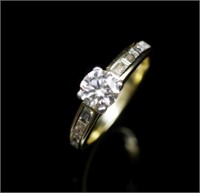 0.54ct Diamond and 18ct yellow gold ring