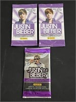 3 Justin Bieber Trading Card Packs