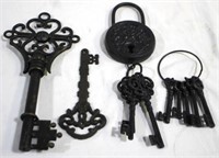 Decorative metal locks & keys
