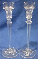 Pair Rogaska 10" crystal candlesticks