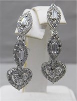 Sterling Silver earrings, weight 6.40 grams.