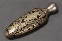 19th Century Gilt and Ruby Glass Scent Bottle,