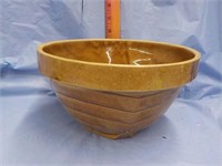 Brownware pottery mixin bowl chips