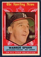 1959 Topps Warren Spahn The Sporting News All
