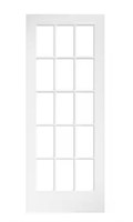 36 in. x 80 in. Clear Glass 15-Lite Door