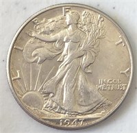 1947-D Liberty Walking Half Dollar