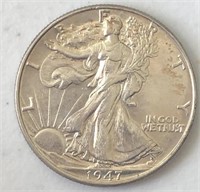 1947 Liberty Walking Half Dollar