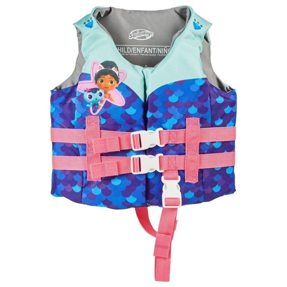 NEW $32 Kids Life Jacket Gabby Dollhouse(30-50LBS)