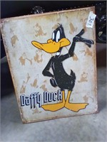 Metal Daffy Duck sign