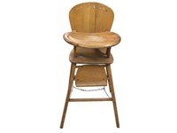 Vintage Wooden Highchair with Tray