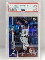 2020 Topps Opening Day Blue Foil Albies 71 PSA 9