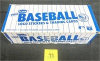 Box 1982 Fleer Baseball Stickers & Cards