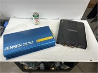 Jensen and Kenwood stereo power amplifier