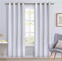 BGment White Curtains 84 Inch Length
