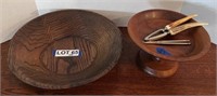 Heirloom Oak Wooden Bowl, Wooden Nut Bowl & More