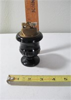 Vintage Black Amethyst Glass Table Lighter