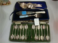 Three lots of Edwardian Sheffield cutlery