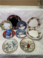 Christmas Bird Plate Lot