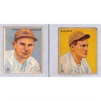 (2) 1933 Goudey Baseball Rookie Cards