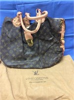 Marked Louis Vuitton Leather purse & cloth pouch