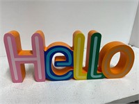 Cute Bright Wooden Painted Hello K