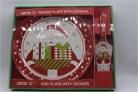 12" Santa Christmas plate 12"