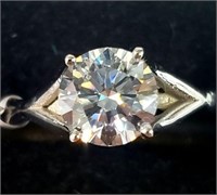 14K WHITE GOLD LAB DIAMOND (1.9CT VS1) 4G  RING