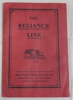 1920 catalog "The Reliance Line" Brackett, Shaw &
