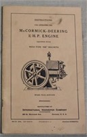 IHC McCormick-Deering 1 1/2 hp Engine Instruction