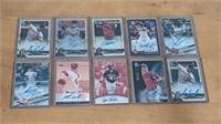 10 Various Autographed Baseball Cards