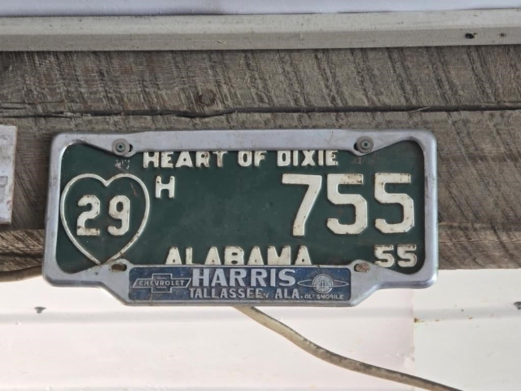 Heart of Dixie 1955 license plate