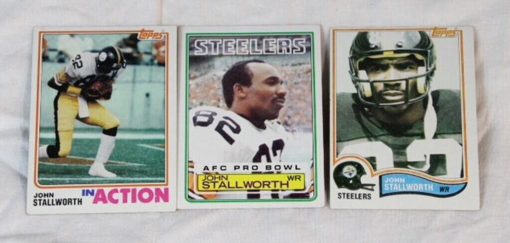 (3) 1980s JOHN STALLWORTH FOOTBALL CARDS