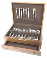(60pc) Castle Court Stainless Flatware & Chest