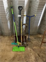 CANES, BROOMS, SHOVELS, SWIFTERS, CLAW WEEDER