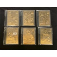 (12) Danbury Mint 22k Gold Wrestling Cards