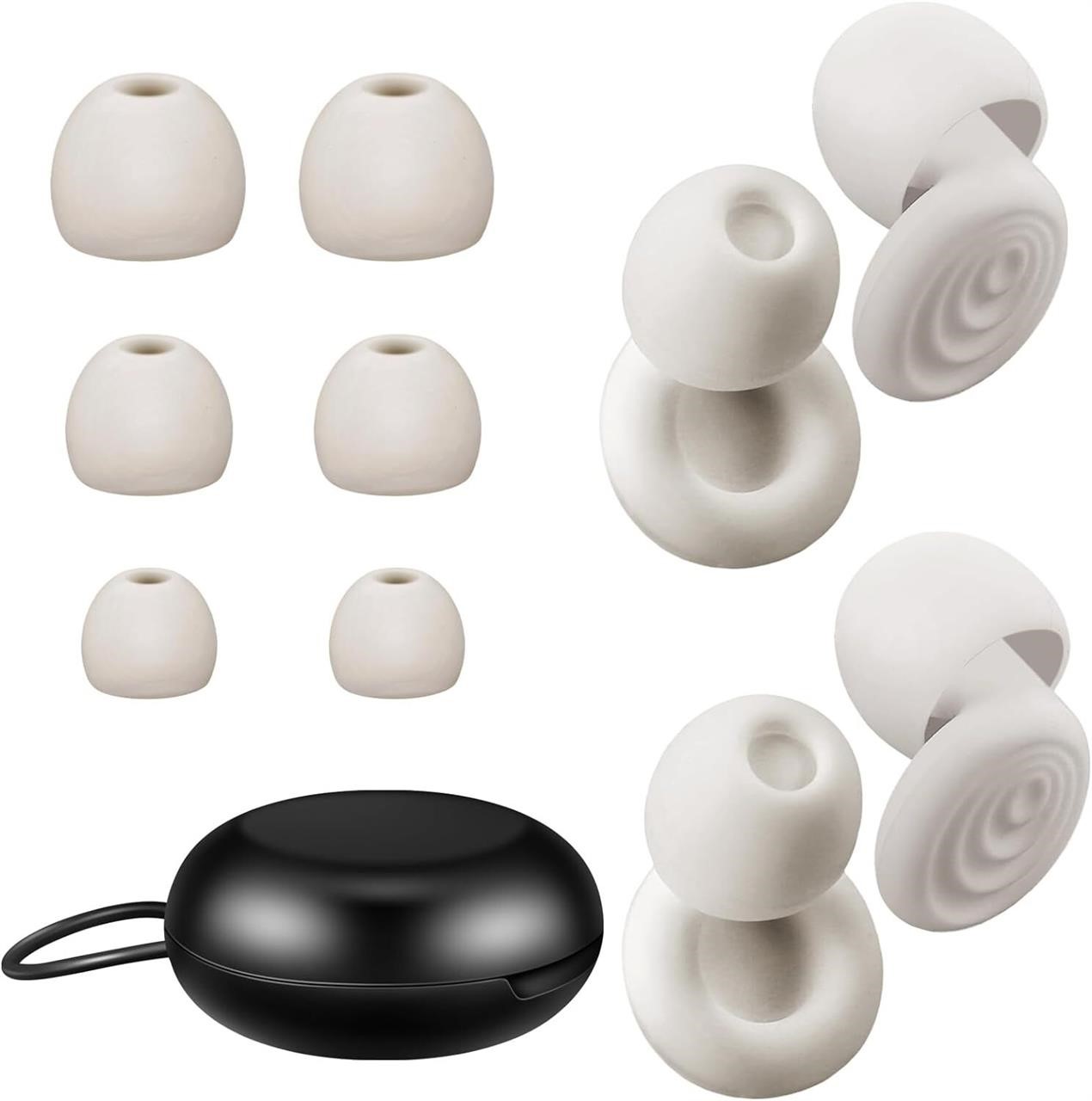 2 Pairs Ear Plugs Noise Reduction  White