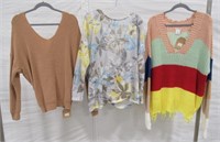 (3) Misc. Women's Sweaters Sz. L
