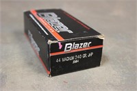 (1) Box Blazer .44 Magnum 240GR JHP Ammo