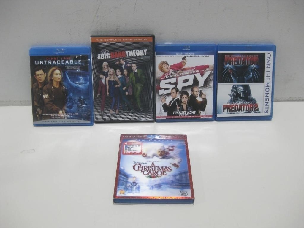 Four Blu-Ray &One DVD Untested