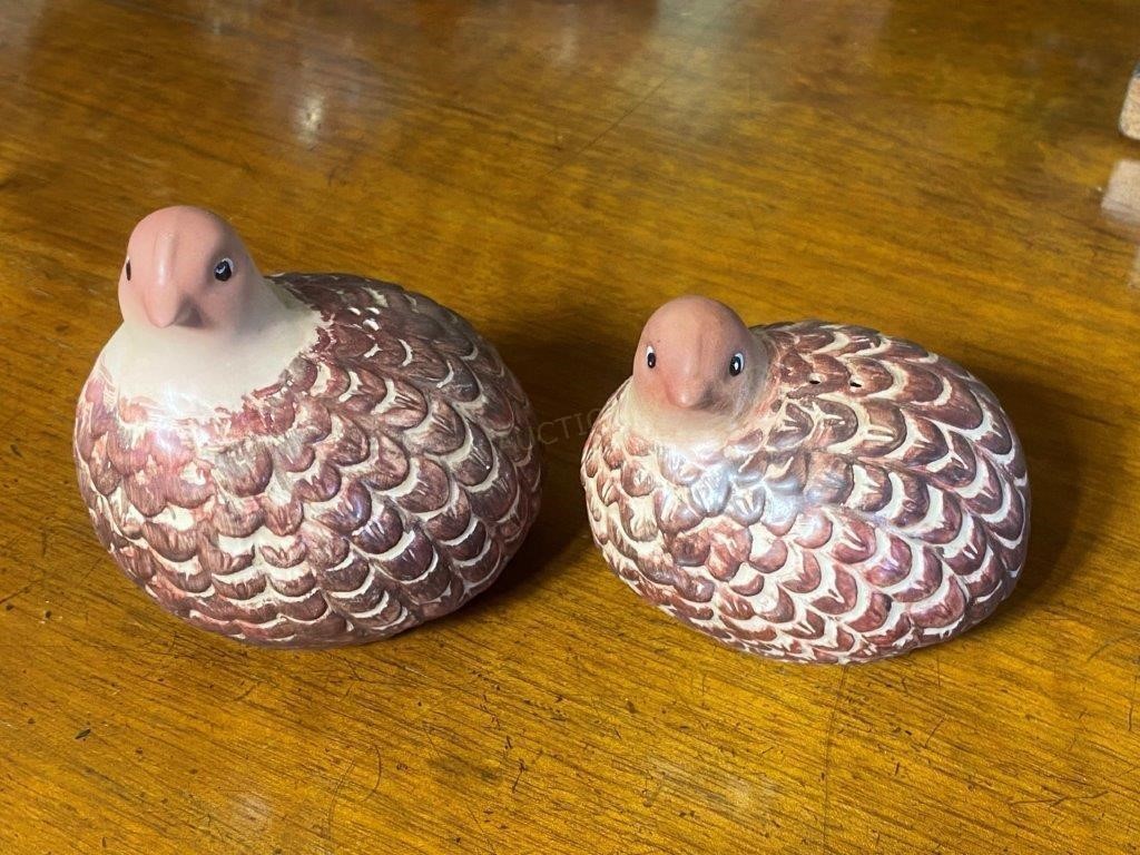 Quail Salt/Pepper Shakers