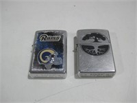 Two Zippo Lighters Untested