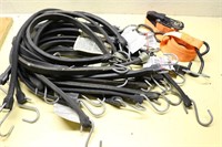 Collection of Bungee Cords & Ratchet Strap