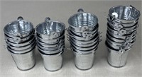 Lot of Mini Metal Buckets with Handle