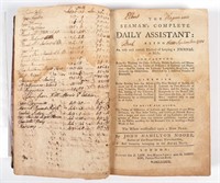 Ship Journal: 1779 Seaman's Daily Assistant, Rare