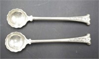 Pair of Victorian sterling silver salt spoons