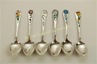 SET OF SIX CANADIAN STERLING  COFFEE SPOONS
