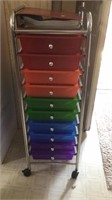 10 drawer organizer on wheels
