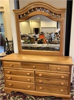 Florida Furniture Industries Low Dresser w/ Mirror